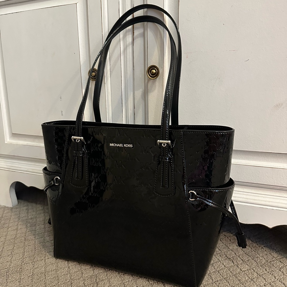 Michael Kors Glossy Black Tote